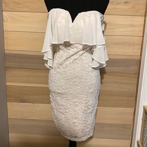 MAKE OFFER! MUST GO! NWT Cream/white off shoulder lace Cocktail dress - …